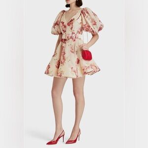 Zimmermann Floral Pink and Cream Dress